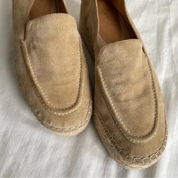 Joie Dafni Fawn Suede Wedge Espadrilles Loafer Shoes - Picture 3 of 15